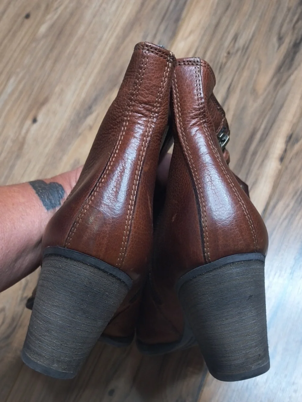 Paul Green Natick Saddle Leather Heeled Booties